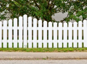 close up shot newly installed fence